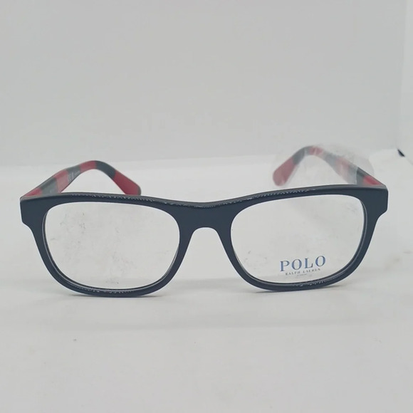 NWT RX-ABLE POLO RALPH LAUREN EYEGLASS FRAMES 2240 (with soft case) BLACK & RED - Picture 2 of 5